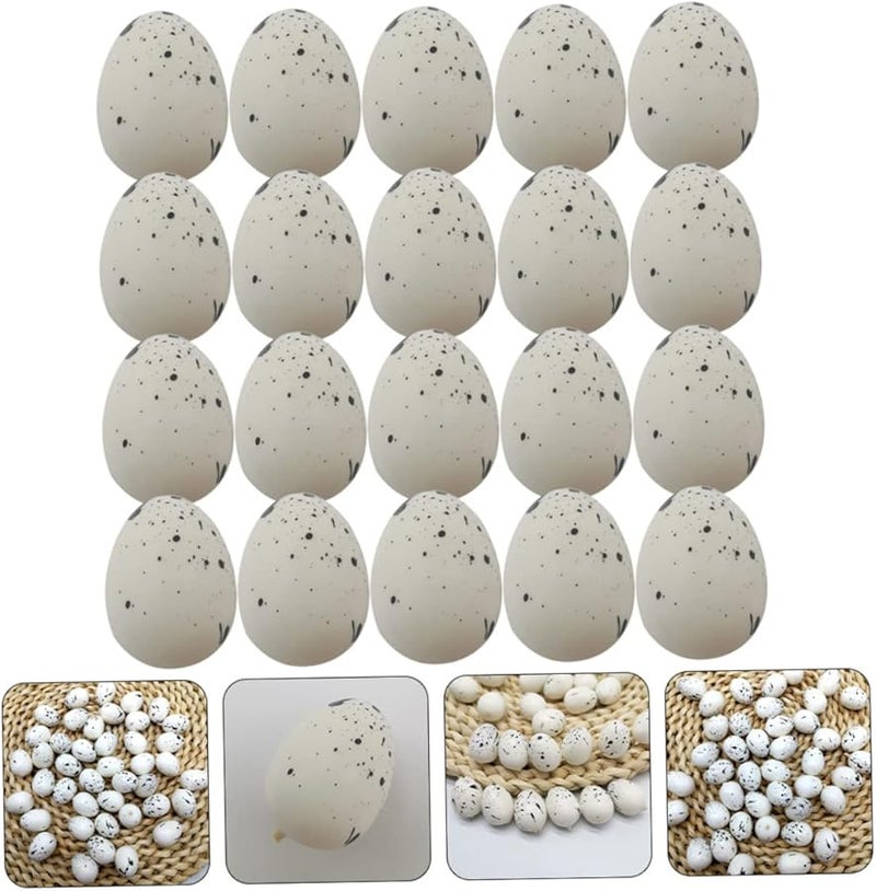 50Pcs White Foam Easter Eggs For DIY Decorations Crafts And Holiday Photo Scenes - Image 2